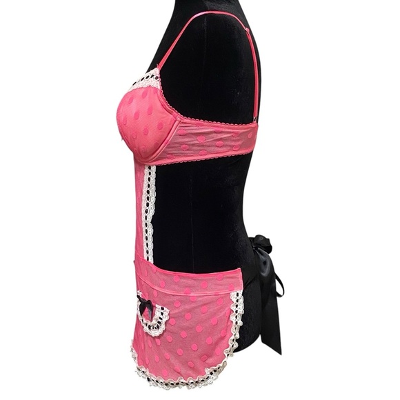 Victorias Secret Sexy Little Things Retro Bra Apron Lingerie 34D Cosplay Costume - Picture 3 of 8